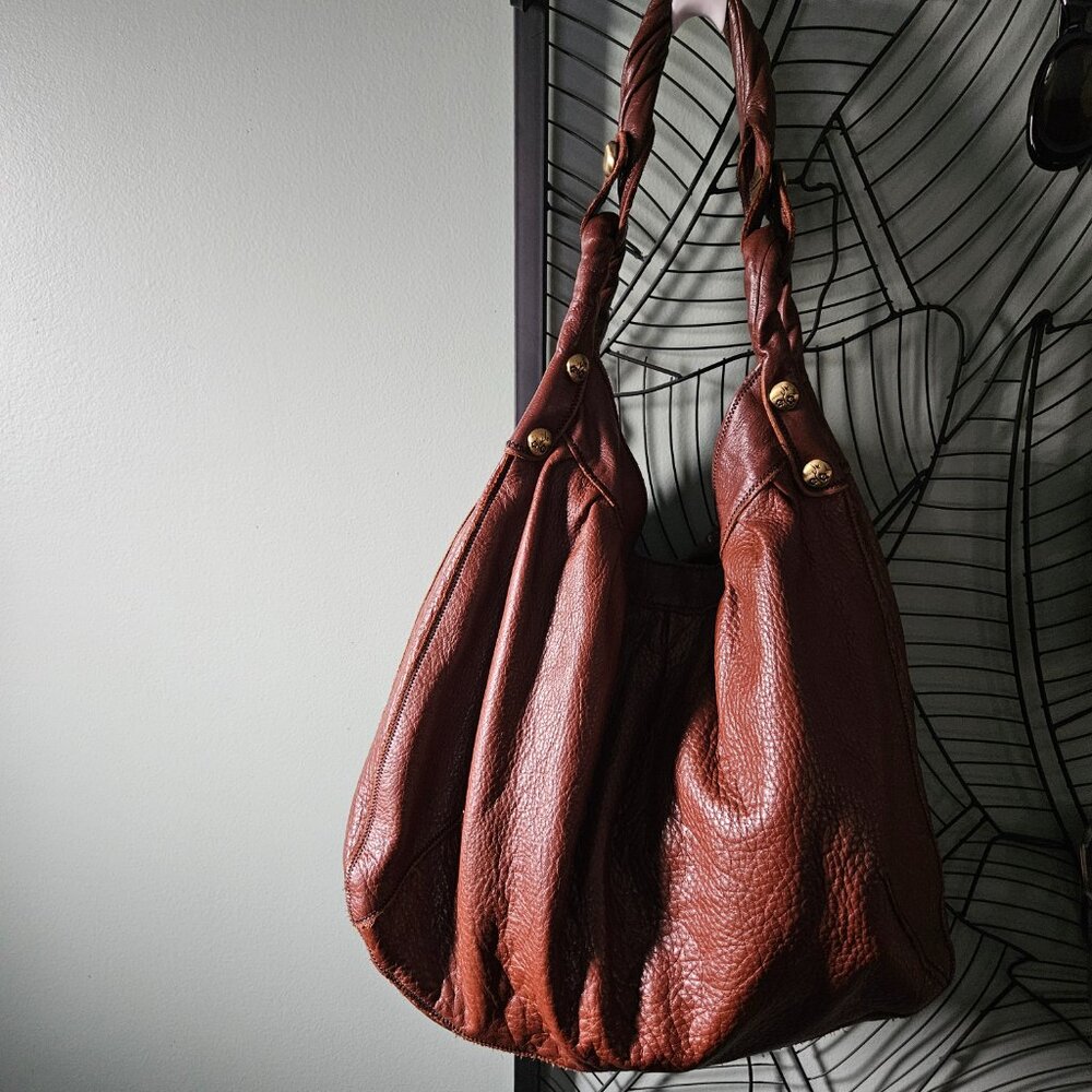 Lucky Brand Rich Brown Leather Shoulder Bag